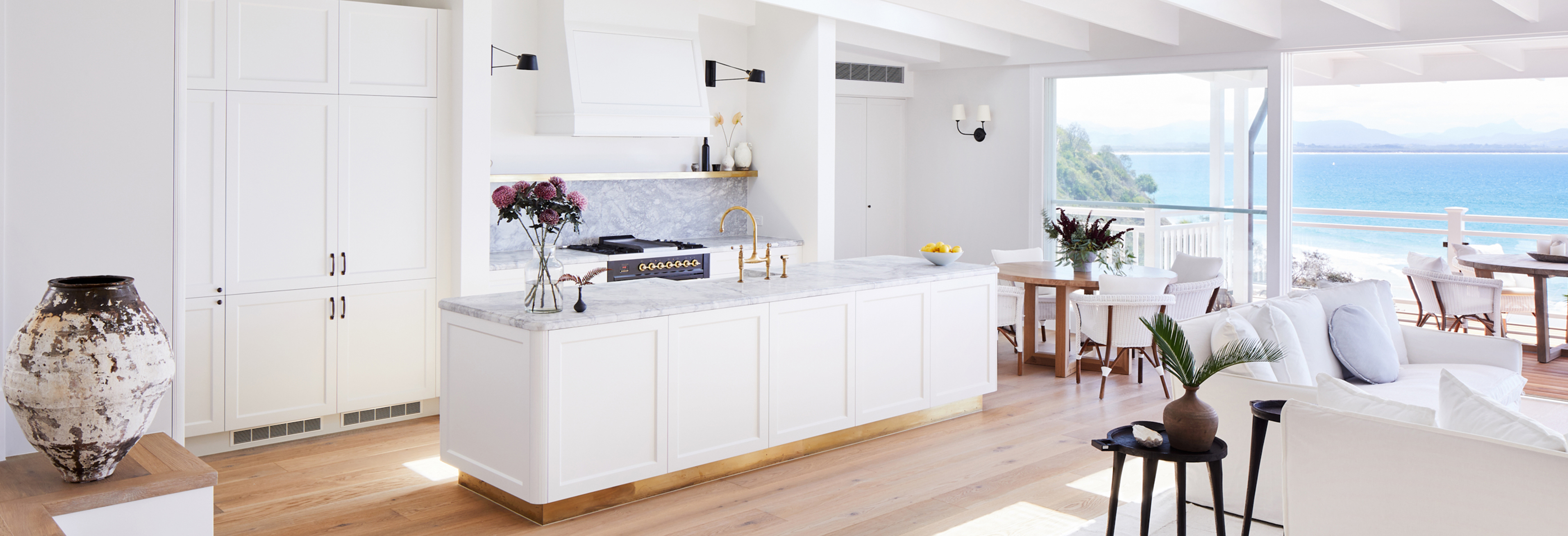 Luxury kitchen with ocean views